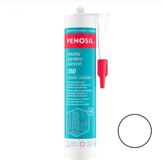 Penosil Neutral Sanitary Silicone 350 / 350c Neitrāls sanitārais silikona hermētiķis 280ml, balts