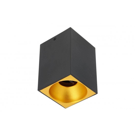 Griestu lampa TENSA, GU10, 90x90x140 mm, IP20, melna OS-TENGU10KW-00 GTV