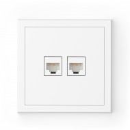 043-521 ADRIA DAT rozete 2-viet. RJ45 CAT6, balta