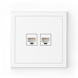 043-521 ADRIA DAT rozete 2-viet. RJ45 CAT6, balta