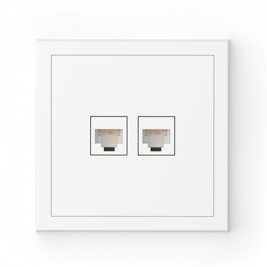043-521 ADRIA DAT rozete 2-viet. RJ45 CAT6, balta 043-521 ADRIA DAT rozete 2-viet. RJ45 CAT6, balta