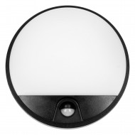 AGAT LED 15W, садовый светильник, черный с датчиком движения, 140°, 1100лм, IP54, 4000К
