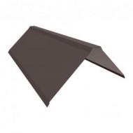 Ruukki 40 Металлический конёк, RA9AR , 0.5mm, 195x195mm, 2000mm, RR23/Темно-коричневый