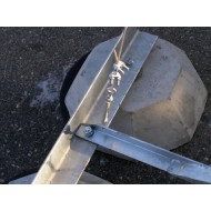 Atbalsta leņķis, lai trīskāršotu 19KG betonus, St/Zn