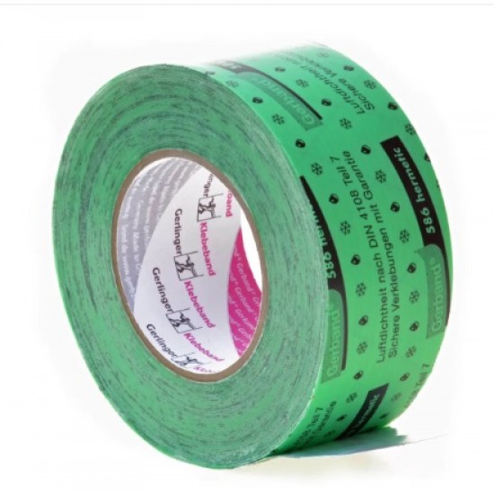 Gerband Inside Green Tape (586) Армированная акриловая лента для пароизоляции , 60mm, 25m