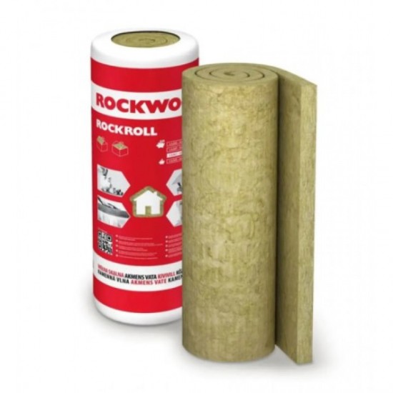 Rockwool Rockroll Akmens vate ruļļos 100x1000x(2x2500)mm, palete 175m2