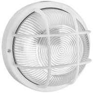 LED Ārējāis gaismeklis apaļš ar aizsardz.100W IP44, E27, balts