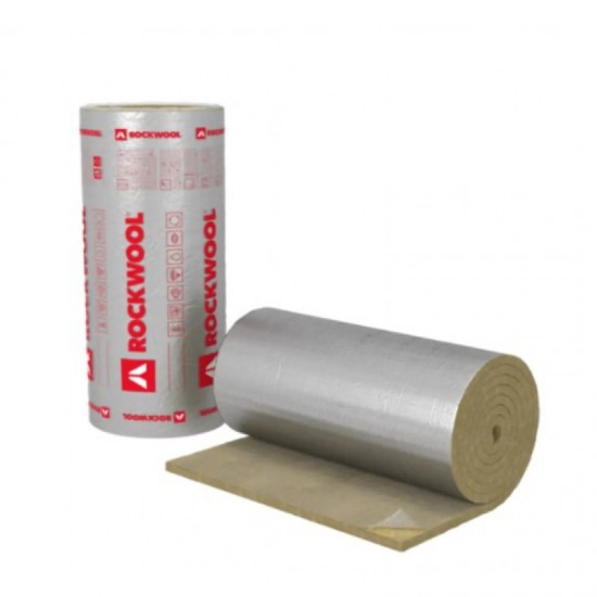 Rockwool Klimamat (Alu Lamella Mat) Vertikāli orientētas šķiedras akmens vates ruļpaklājs 50x1000x5000mm, iepak. 5.0m2