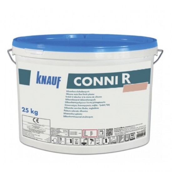 Knauf Conni R Dekoratīvais silikona apmetums, lietutiņš, bāze A, 3mm, 25kg