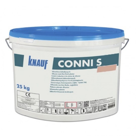 Knauf Conni S Dekoratīvais silikona apmetums, biezpiens, bāze A, 3mm, 25kg