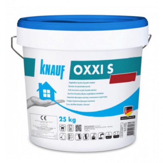 Knauf Oxxi S Dekoratīvais siloksāna apmetums, biezpiens, bāze B, 2mm, 25kg