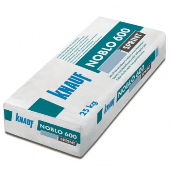 Knauf Noblo 600 Sprint Ātri pārstrādājams, minerālu apmetums, balts, 2mm, 25kg