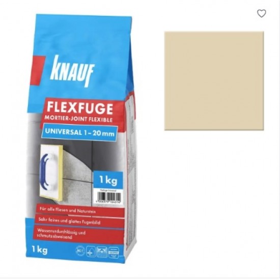 Knauf Flexfuge Universal Cementa bāzes flīžu šuvotājs, bahamu bēšs, 1kg