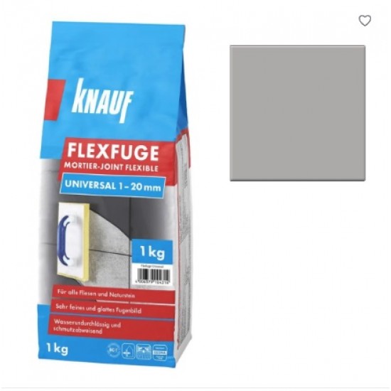 Knauf Flexfuge Universal Cementa bāzes flīžu šuvotājs, cementa pelēks, 1kg