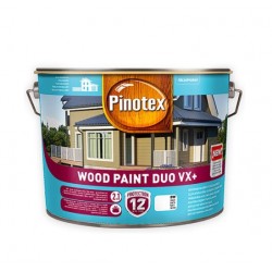 Pinotex Wood Paint Duo VX+ Ūdens bāzes eļļas krāsa koka fasādēm, pusmatēta BW 10L