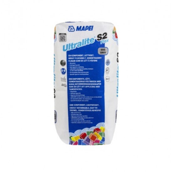 Mapei Īpaši elastīga flīžu līme (C2E S2)Ultralite S2 flex , 15 kg