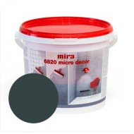 Mira 6820 Micro Decor Микроцементная декоративная шпаклевка для стен, антрацит, 3кг