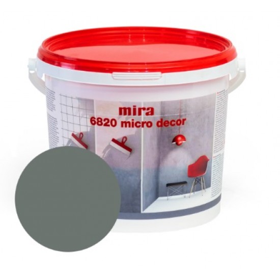 Mira 6820 Micro decor Sienu mikrocememta dekoratīvā špaktele, pelēka, 3kg