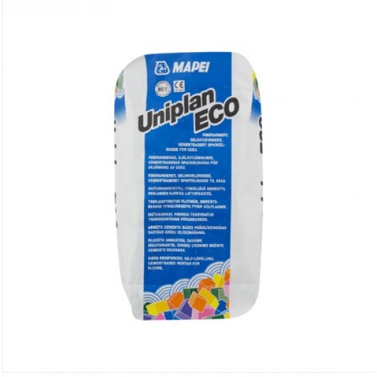 Mapei Uniplan Eco Ar šķiedrām armēts pašizlīdzinošais sastāvs 5-50 mm(C30-F7), 20 kg