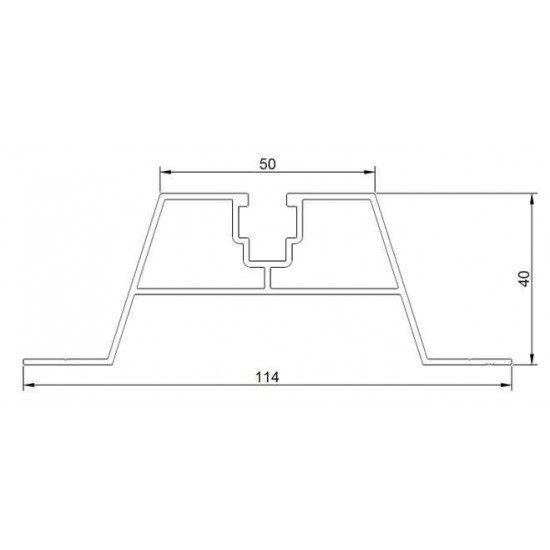 Profils trapecveida segumiem augstums 40 mm