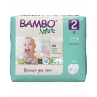 BAMBO Nature 2 (3-6 kg) Alerģiju neizraisošās bērnu eko autiņbiksītes, 30 gab.