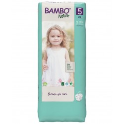BAMBO Nature 5 (12-18 kg) Alerģiju neizraisošās bērnu eko autiņbiksītes, 44 gab.