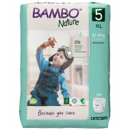 BAMBO Nature 5 (12-18 kg) Alerģiju neizraisošās bērnu eko biksītes, 19 gab.