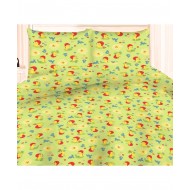 Bērnu gultas veļas komplekts 110x150 (bjazs) Ezīši Green Komplekta izmērs 110x150, 110x150, 40x40