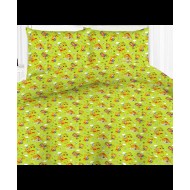 Bērnu gultas veļas komplekts 110x150 (bjazs) Lāči Green Komplekta izmērs 110x150, 110x150, 40x40