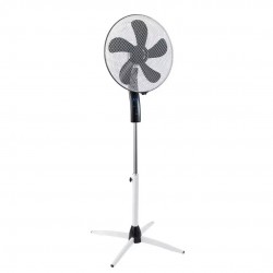 Gridas ventilators, 16”, melns-balts, ar pulti