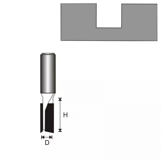 Rievu freze, kats 8, D 6, H 19 mm