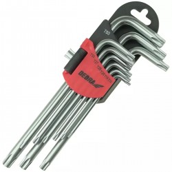 Garas torx atslegas T10-T50 kompl. 9 gab. CrV