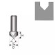 Rievu freze, kats 8 D 25,4 H 25,4 mm a 90°