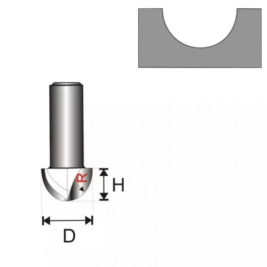 Rievu freze, kats 8 D 3,97 H 6 R 2 mm