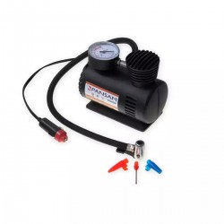 Auto kompresors, 12 V, 250 PSI, 11 l/min, gaisa vads 50 cm, 3 uzgali