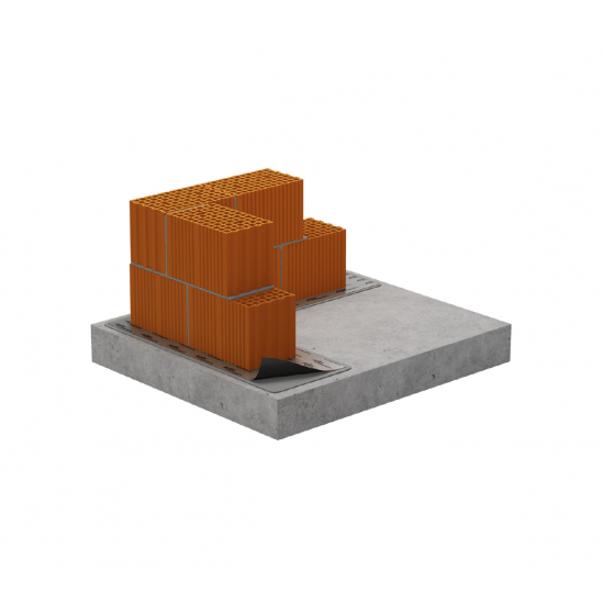 Hidroizolācijas membrāna mūriem un sienām ALUJET Walljet ALU - 8,75 m2 (175 mm x 50 m)