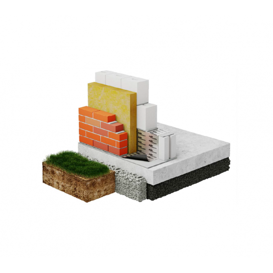 Hidroizolācijas membrāna mūriem un sienām ALUJET Walljet ALU - 18,25 m2 (365 mm x 50 m)