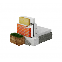 Hidroizolācijas membrāna mūriem un sienām ALUJET Walljet ALU - 37,5 m2 (750 mm x 50 m)