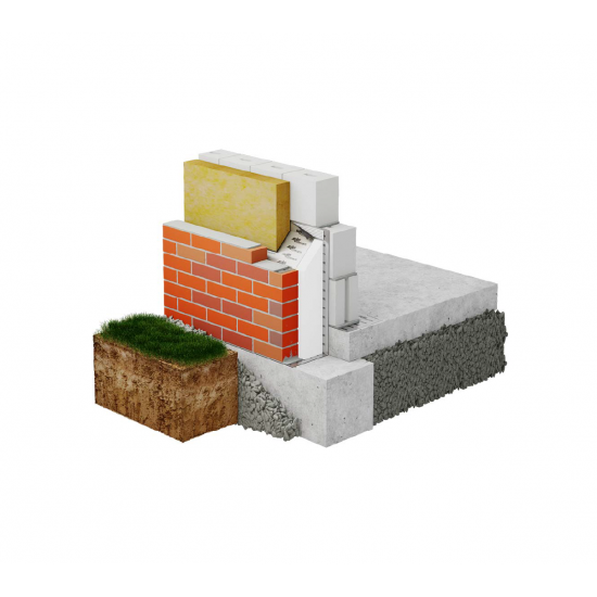 Hidroizolācijas membrāna mūriem un sienām ALUJET Walljet ALU - 50m2 (1m x 50m)