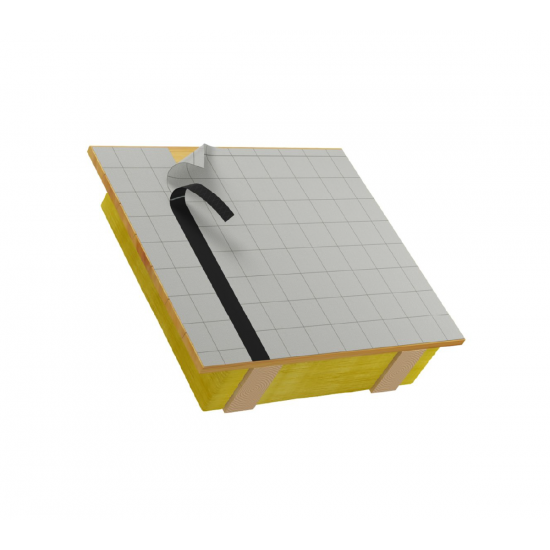 Pastāvīgi UV noturīga melna līmlente ārdarbiem ALUJET Difutape Black 6cm X 25m