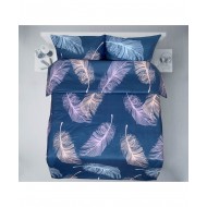 FLORIANA Gultas veļas komplekts (bjazs) Fēnikss zils N320 Komplekta veids ar palagu Komplekta izmērs 150x220, 150x220, 50x70-2