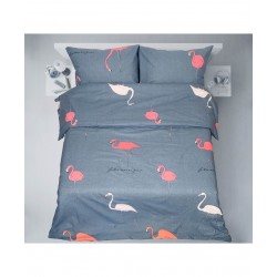 FLORIANA Gultas veļas komplekts (bjazs) Flamingo 14198 Komplekta veids ar palagu Komplekta izmērs 200x200, 200x220, 60x60-2