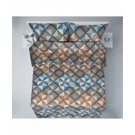 FLORIANA Gultas veļas komplekts (bjazs) Mozaika 176 Komplekta veids ar palagu Komplekta izmērs 150x220, 150x220, 60x60-2