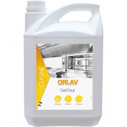Līdzeklis virtuves un pārtikas aprīkojuma, kā arī trauku tīrīšanai ORLAV-205 Gel Four, 5L (Hydrachim)