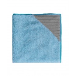 Mikrošķiedras lupatiņa ar abrazīvu stūrīti DUAL-T 40x40cm (TTS) Krāsa Gaiši zila