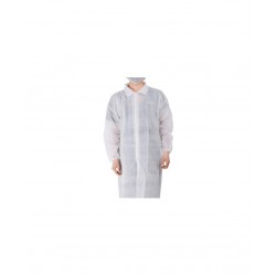 Vienreizlietojams halāts ar lipekļiem, balts Izmērs 3XL